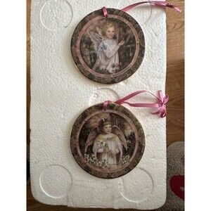 The Bradford Editions Garden Of Innocence Grace And Faith Ornaments COA